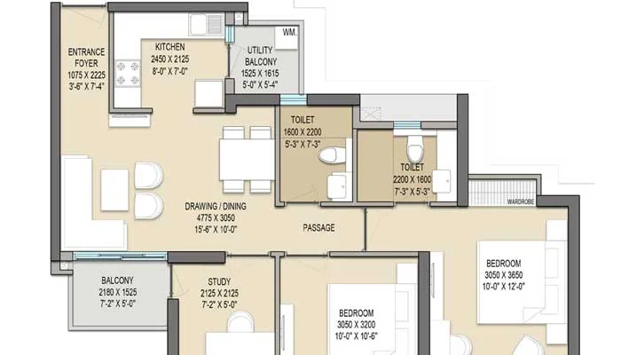 Godrej Global Business City 1 BHK Floor Plan